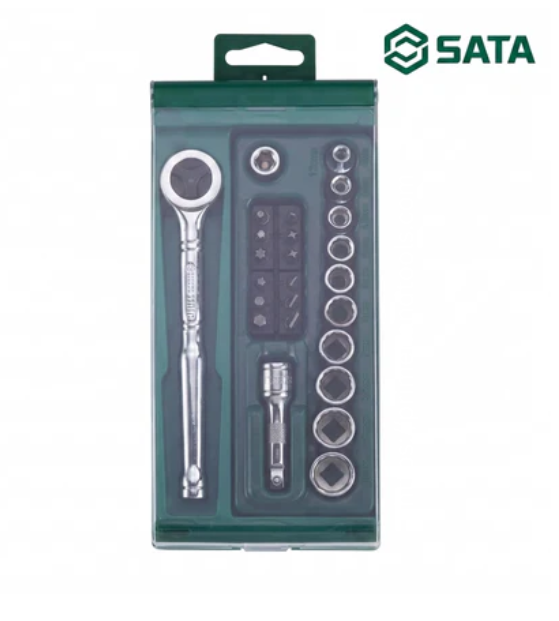 25 Pcs 1/4" Drive 12 Point Socket Set