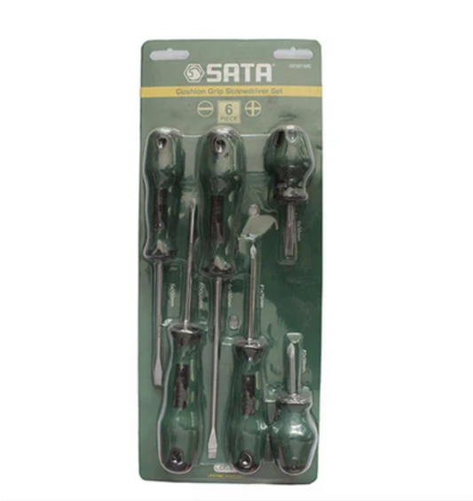 6 Pcs Cushion Grip Screwdriver Slotted Philips