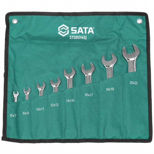 SATA 8 Pc. Metric Double Open End Wrench Set ST08013