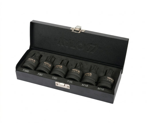 YATO 6 Pcs 3/4" Spline & Star Bit Set