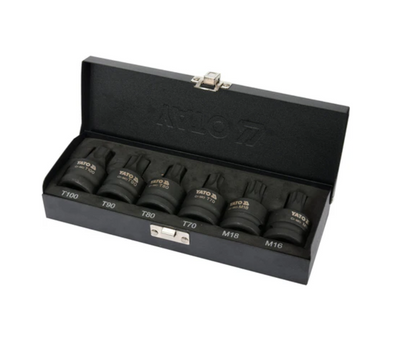 6PCS 3/4"SPLINE & STAR BIT SET